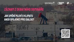 Záznam z debaty Jak umění mluví o klimatu Aneb spojenci pro dialog?